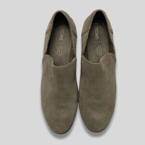 TOMS Women's Beige Suede Slip On Booties Size 8.5